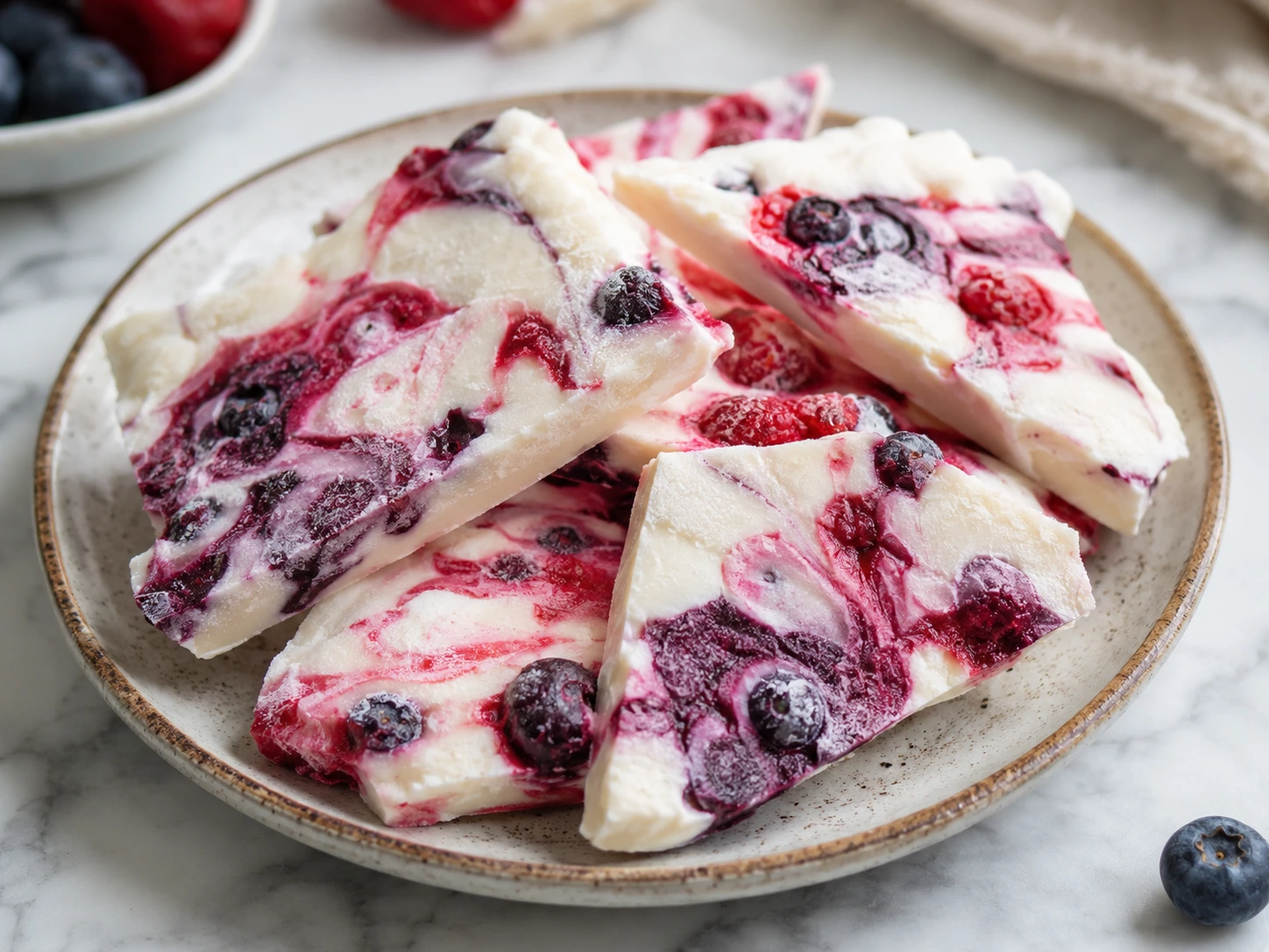 Cottage Cheese & Berry Swirl Bark: A Cool Summer Treat for Dogs step 2