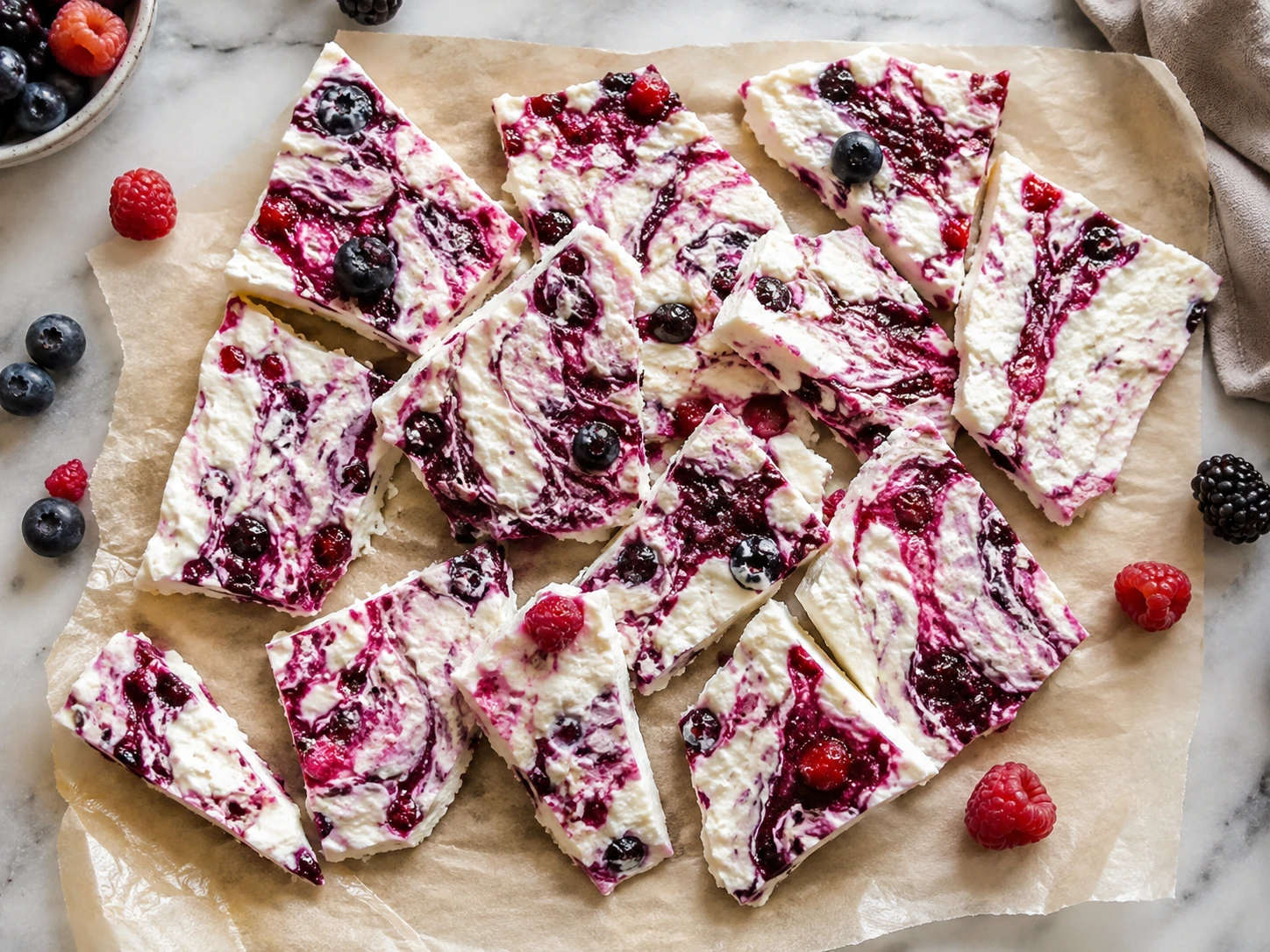 Cottage Cheese & Berry Swirl Bark: A Cool Summer Treat for Dogs step 3