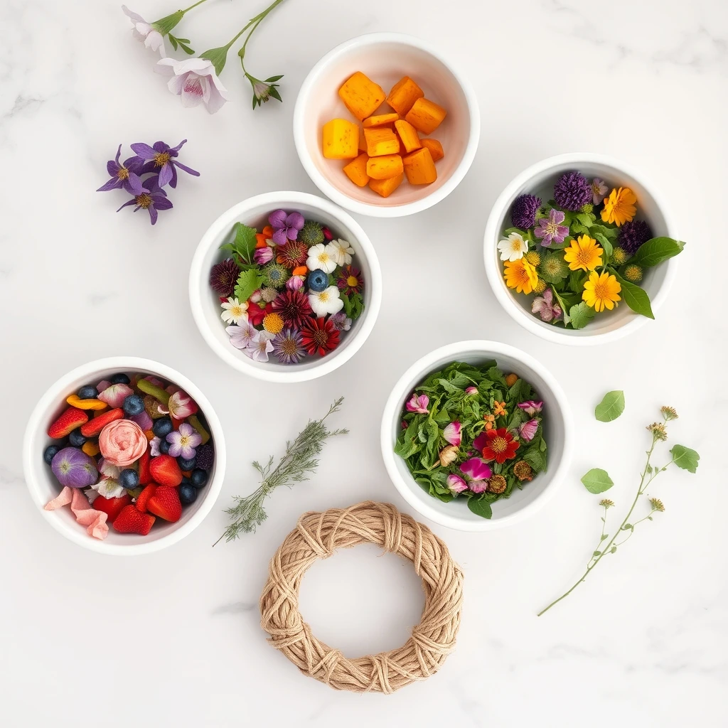 Craft a Botanical Forage Wreath for Your Small Pets step 1