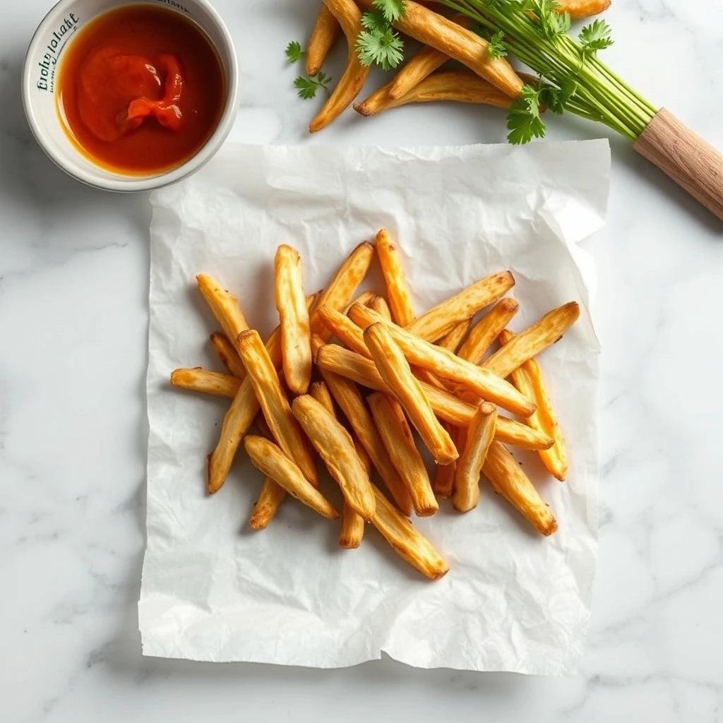 Crispy Baked Parsnip Strips for Dogs step 3