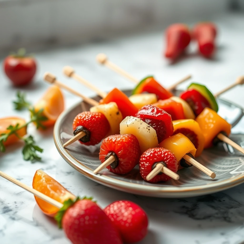 DIY Fresh Fruit & Veggie Skewers for Happy, Healthy Pets step 2