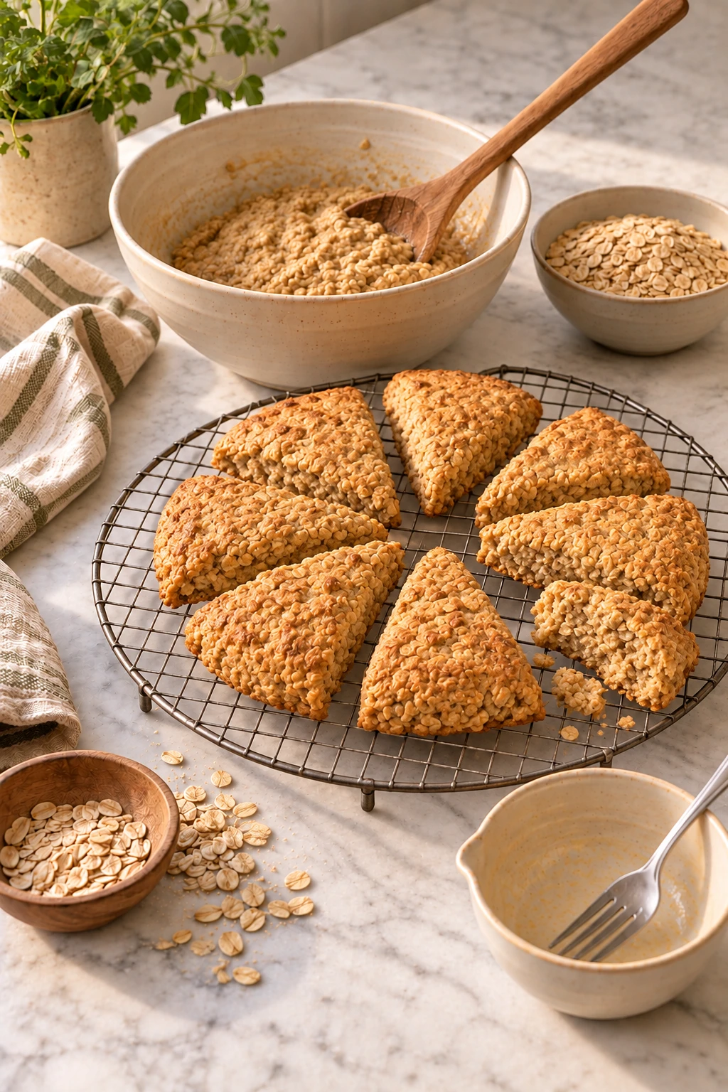 Dogs Baked Apple Oat Breakfast Scones step 5