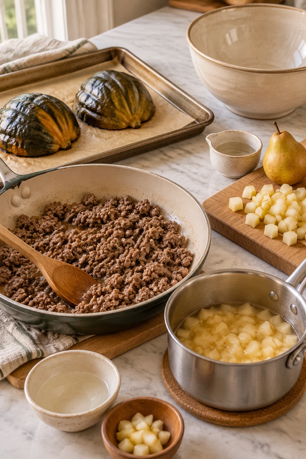 Dogs Beef and Pear Savory Stuffed Squash step 3