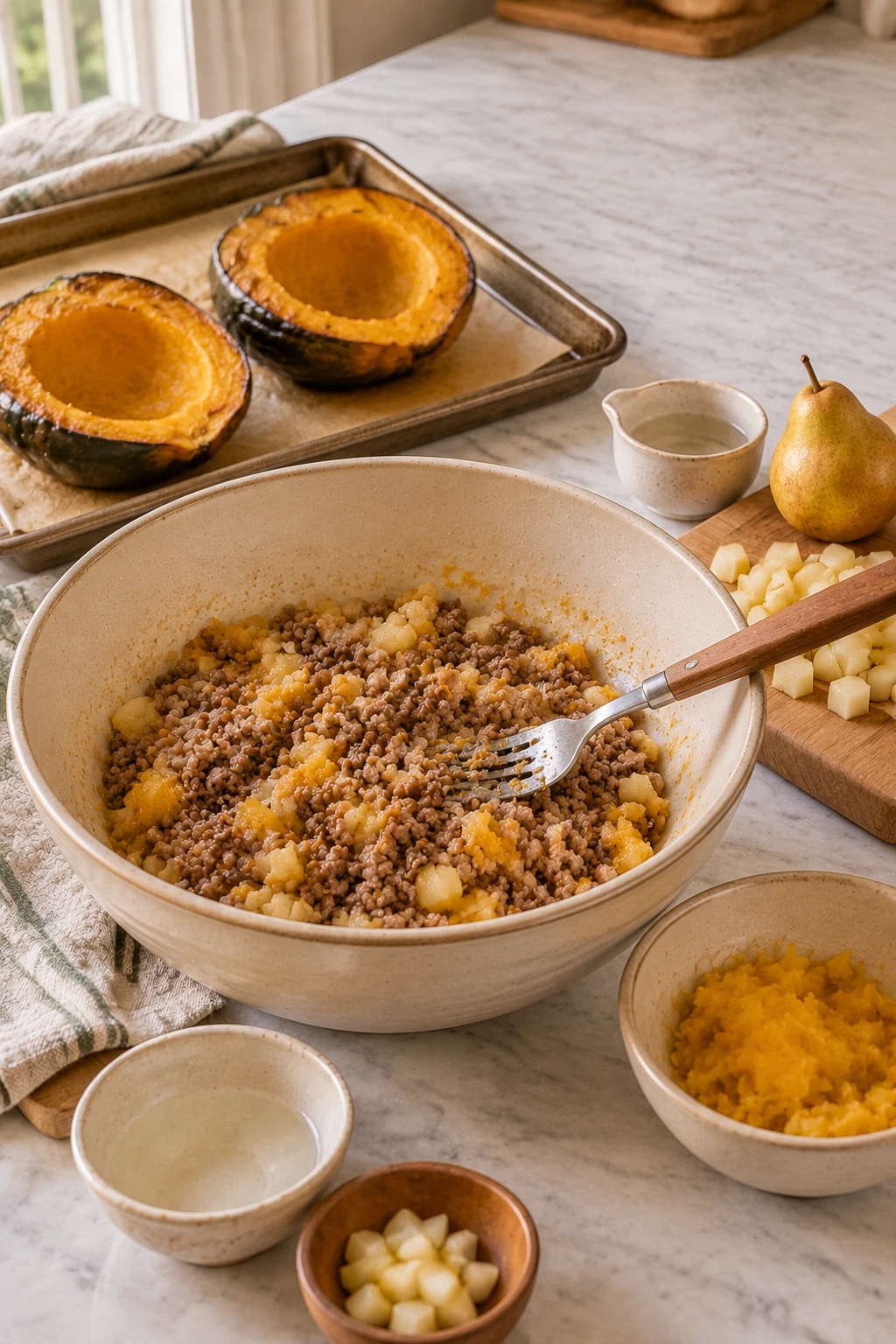 Dogs Beef and Pear Savory Stuffed Squash step 4