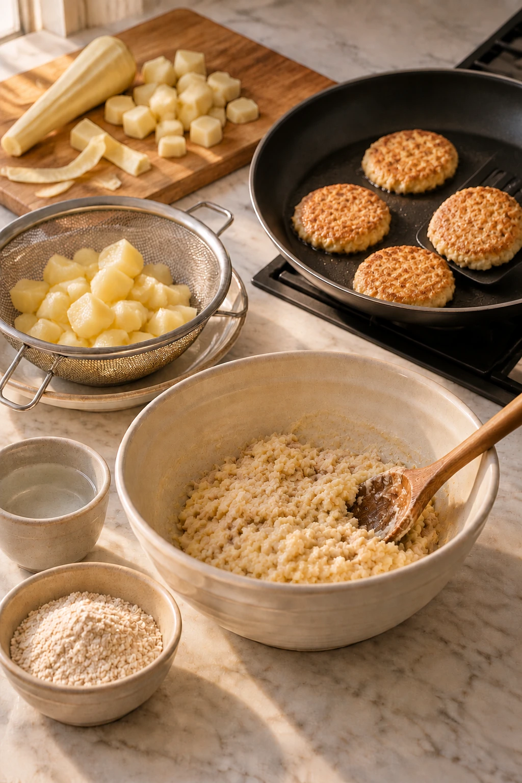 Dogs Chicken and Parsnip Savory Pancakes