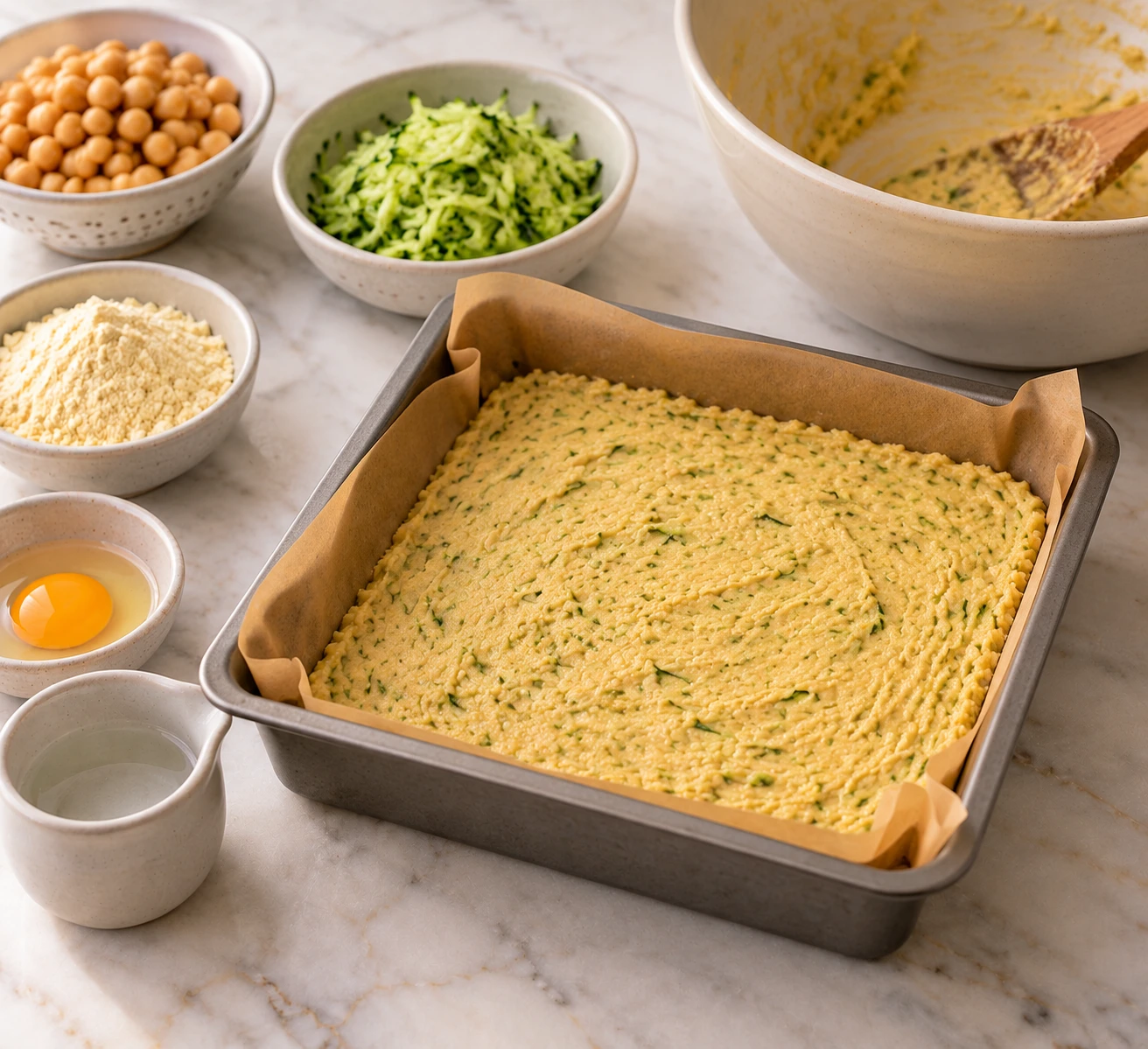 Dogs Chickpea and Zucchini Socca Squares step 4