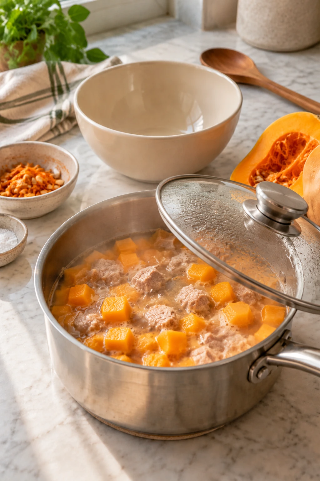 Dogs Pork and Butternut Squash Stew step 3