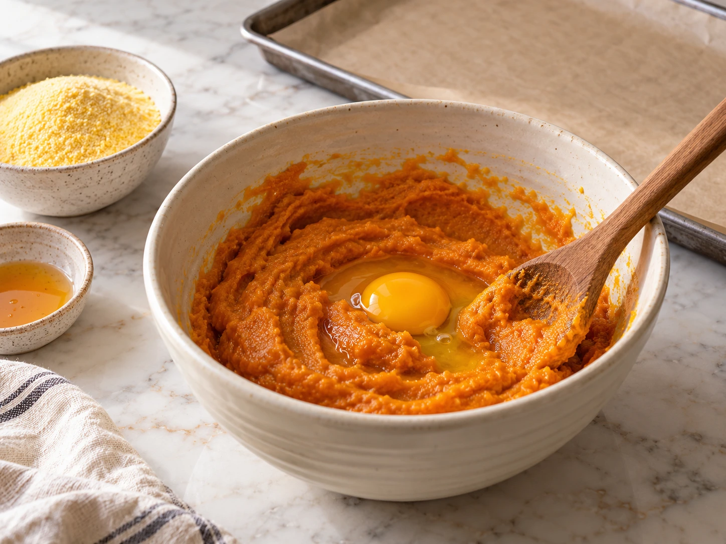 Dogs Pumpkin Polenta Oven Crisps step 1