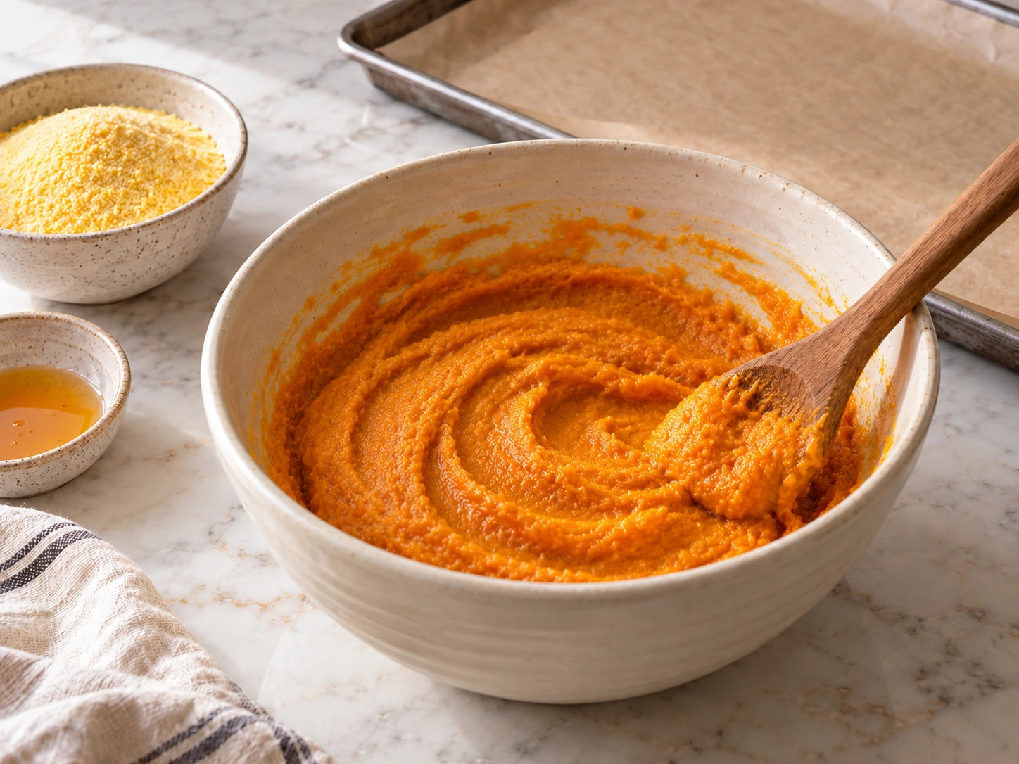 Dogs Pumpkin Polenta Oven Crisps step 2