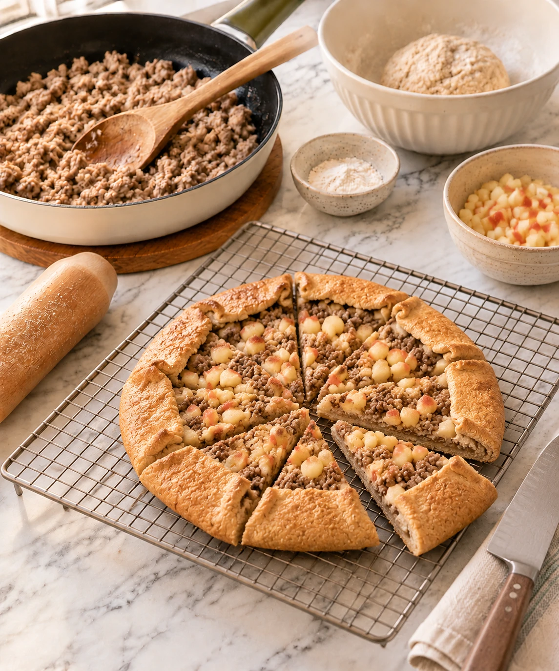 Dogs Turkey and Apple Savory Galette step 5