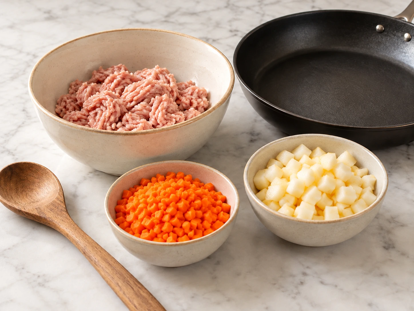 Dogs Turkey and Pear Savory Skillet Hash step 2