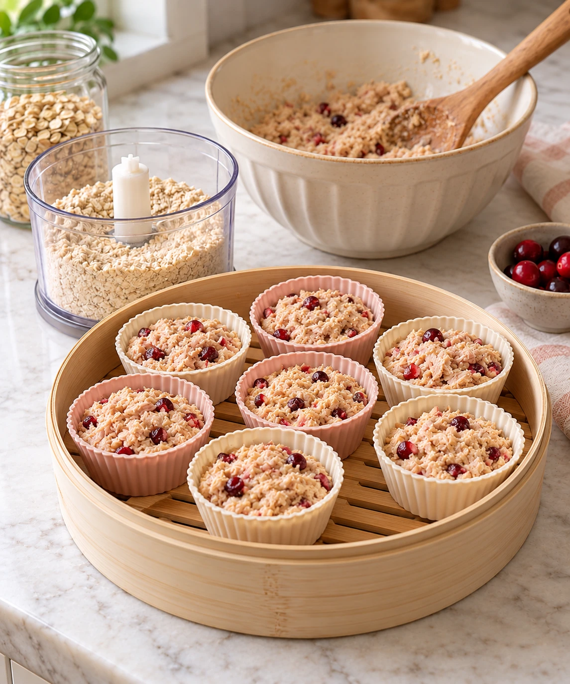 Dogs Turkey Cranberry Oat Steamed Puddings step 3