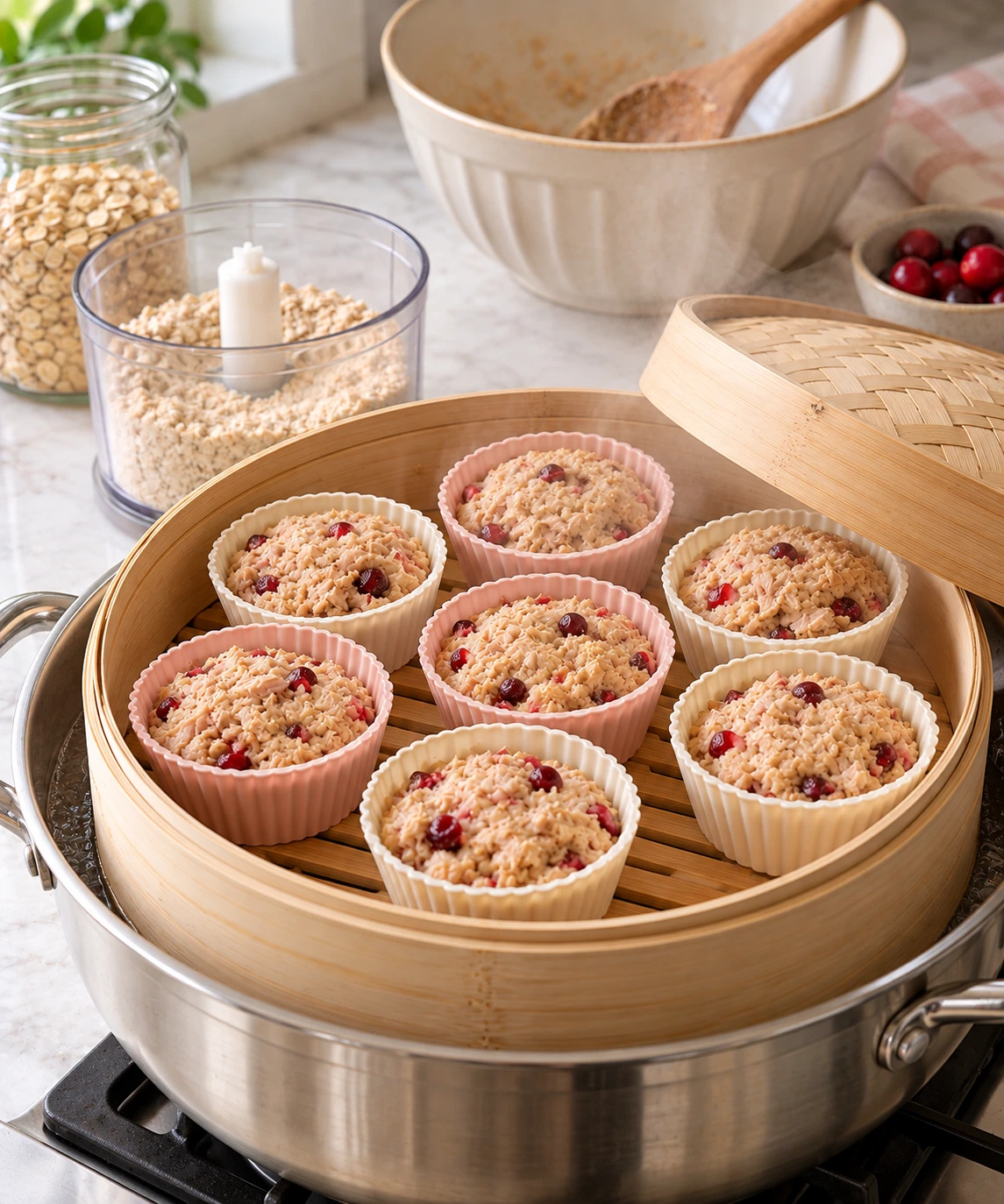 Dogs Turkey Cranberry Oat Steamed Puddings step 4