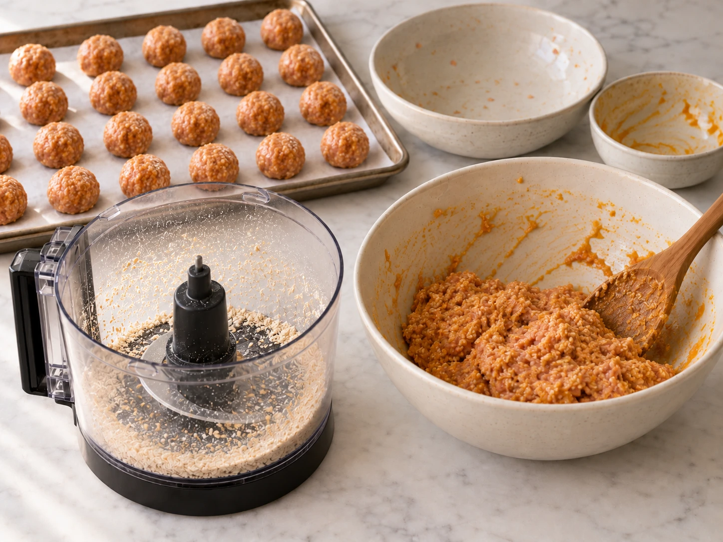 Dogs Turkey Pumpkin Meatballs step 3