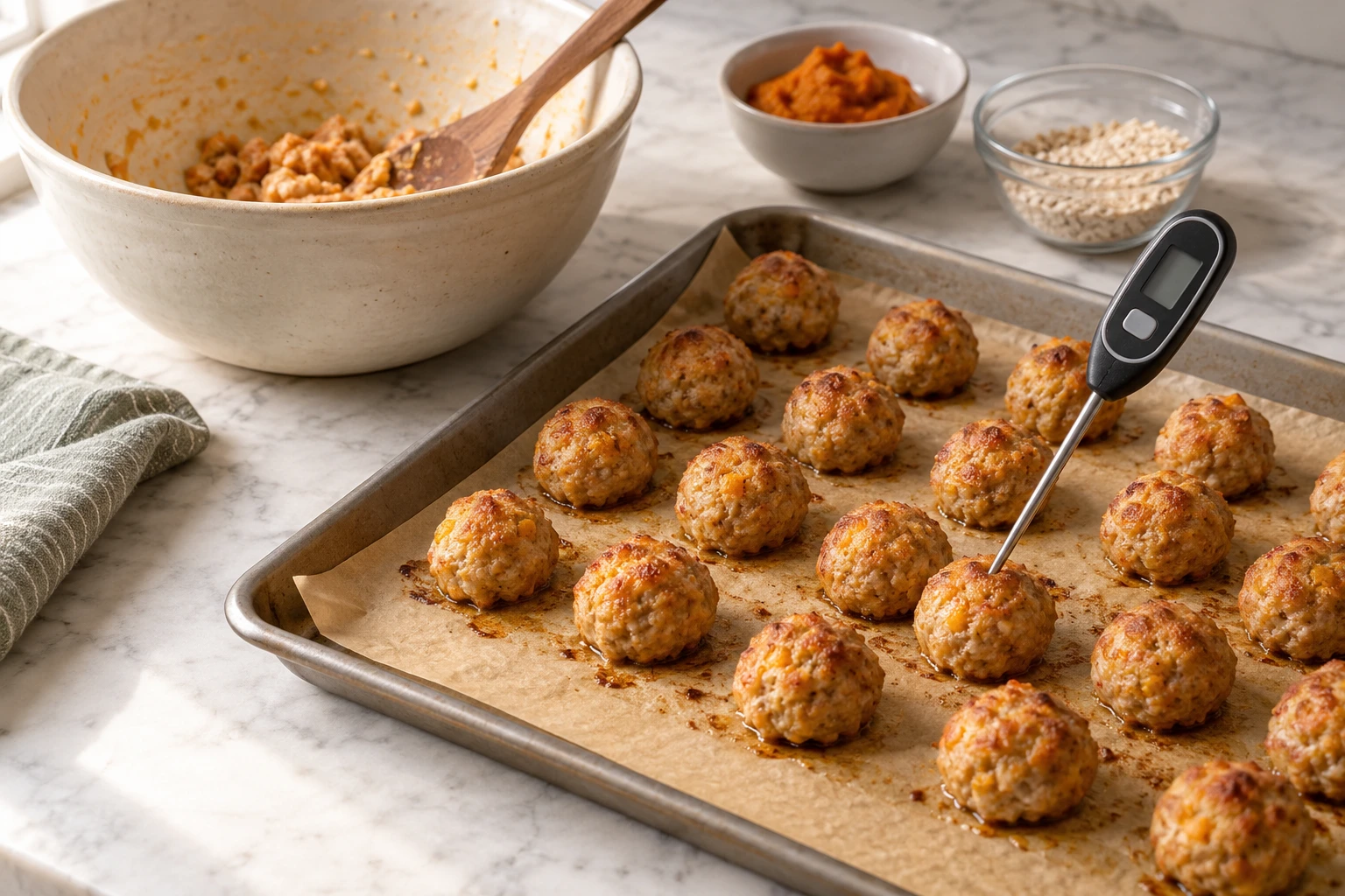 Dogs Turkey Pumpkin Meatballs step 4