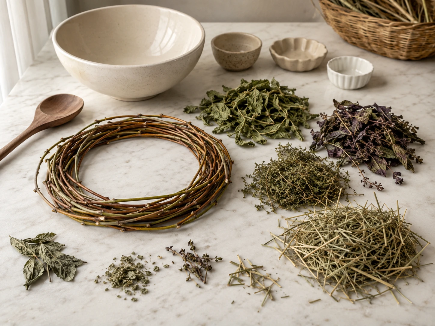 Dried Herb and Willow Forage Ring for Rabbits step 1