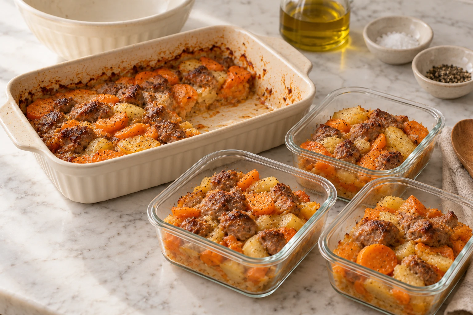 Duck and Root Vegetable Layered Dinner Bake for Dogs step 5