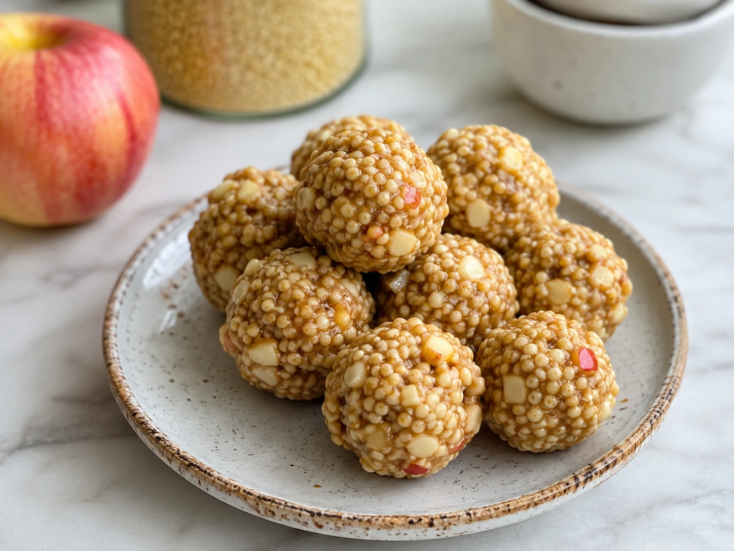 Easy 3-Ingredient Millet Apple Bird Bites step 2