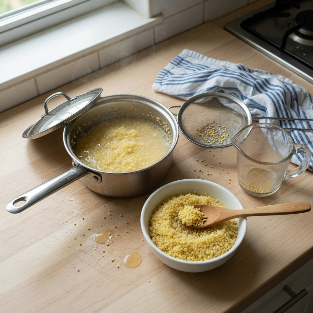 Baked Egg Millet Bites for Cats step 1