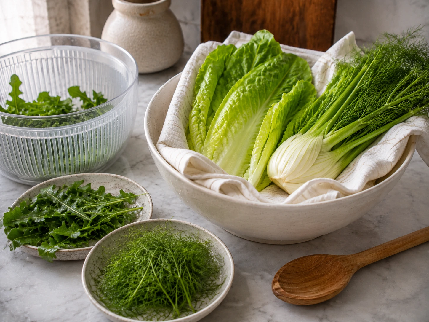 Fennel, Dandelion and Romaine Forage Salad for Rabbits step 2