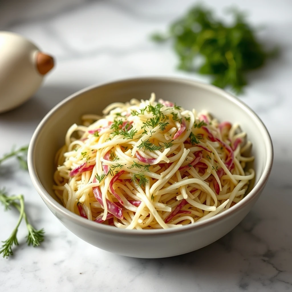 Finely Shredded Kohlrabi with Fresh Dill for Small Pets step 4