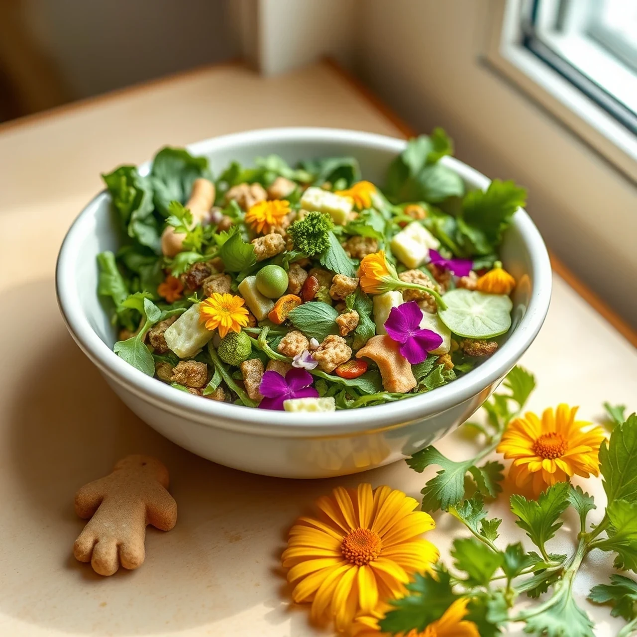 Fresh Garden Forage Medley: a Natural Enrichment Blend