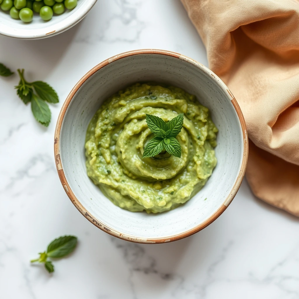 Fresh Green Pea & Mint Enrichment Mash: A Cooling Treat for Dogs, Rabbits, and Small Pets step 1