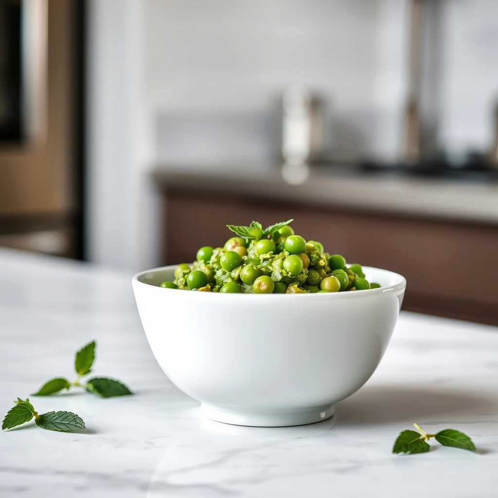 Fresh Green Pea & Mint Enrichment Mash: A Cooling Treat for Dogs, Rabbits, and Small Pets step 4
