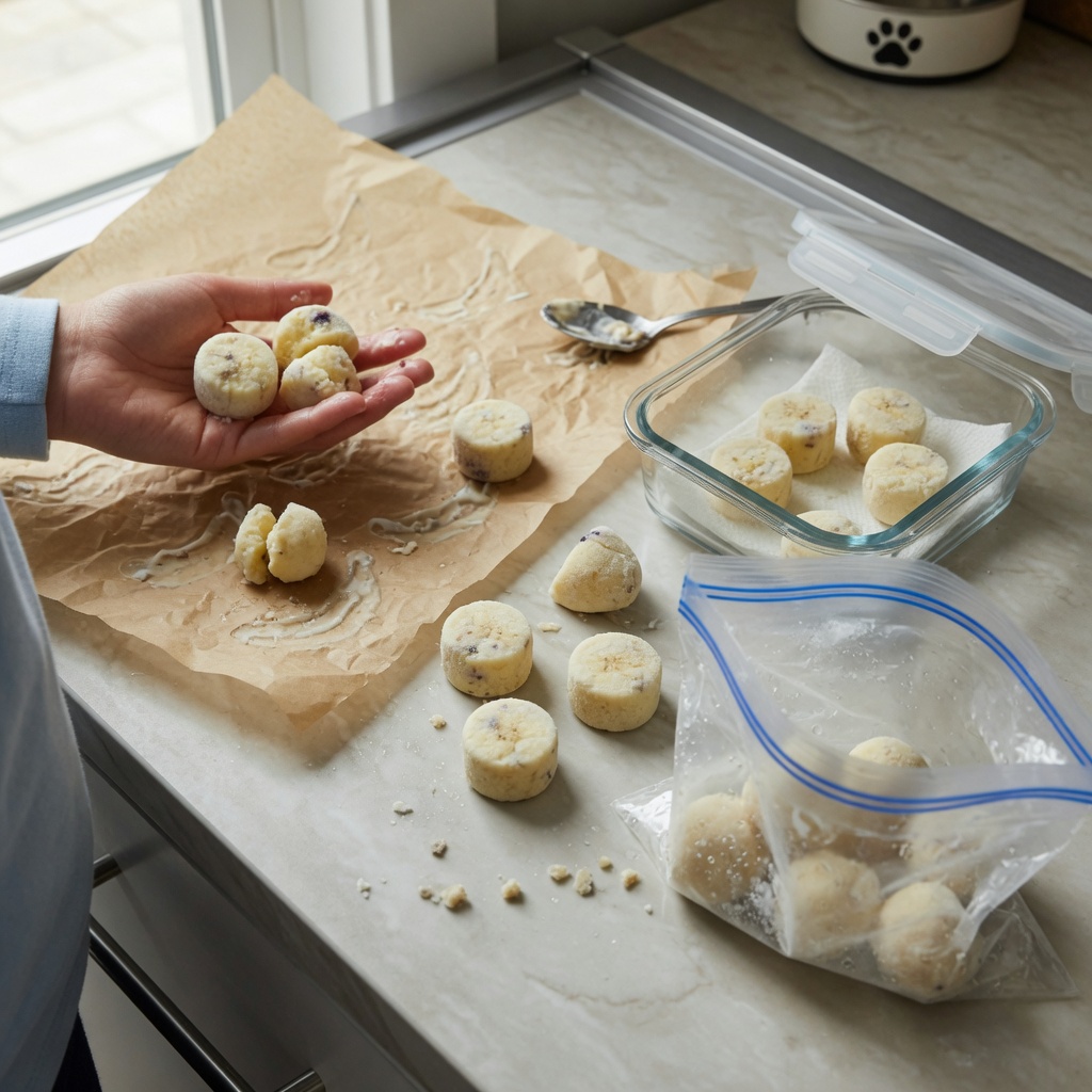 Frozen Banana Yogurt Bites for Dogs step 7