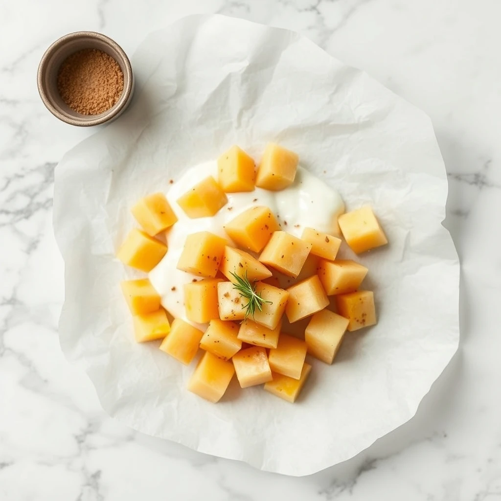 Frozen Goat Milk and Melon Cubes: A Cool, Hydrating Treat for Dogs and Cats step 3