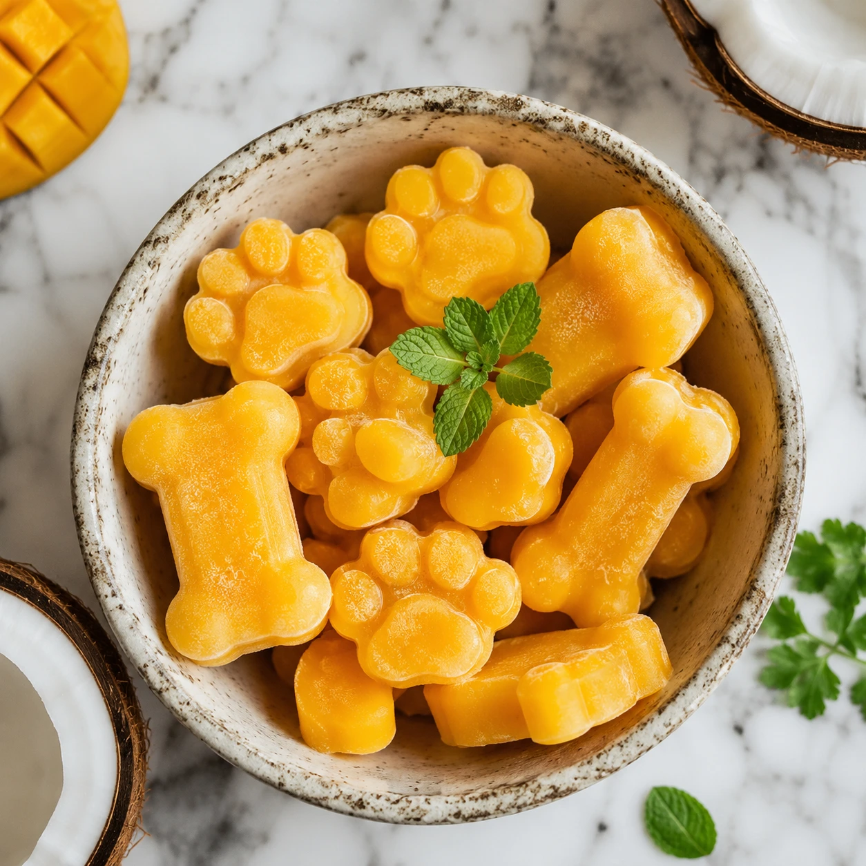Frozen Mango & Coconut Water Pupsicles: A Hydrating Tropical Treat step 1