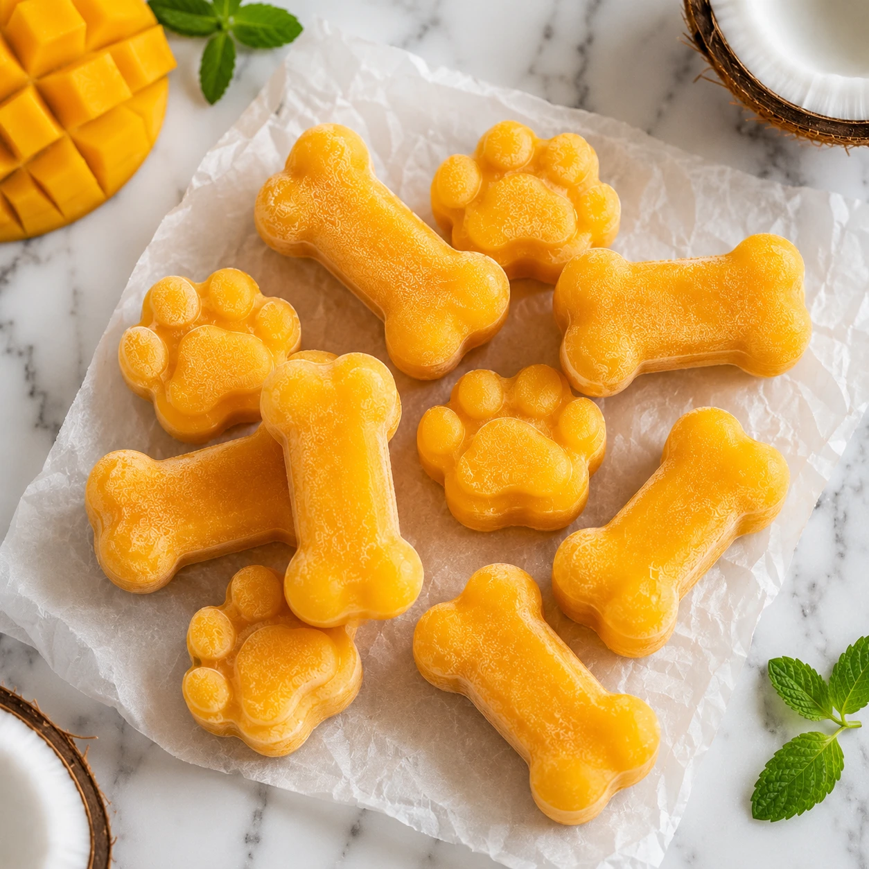 Frozen Mango & Coconut Water Pupsicles: A Hydrating Tropical Treat step 3