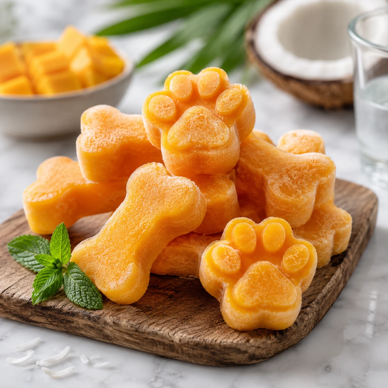 Frozen Mango & Coconut Water Pupsicles: A Hydrating Tropical Treat step 5