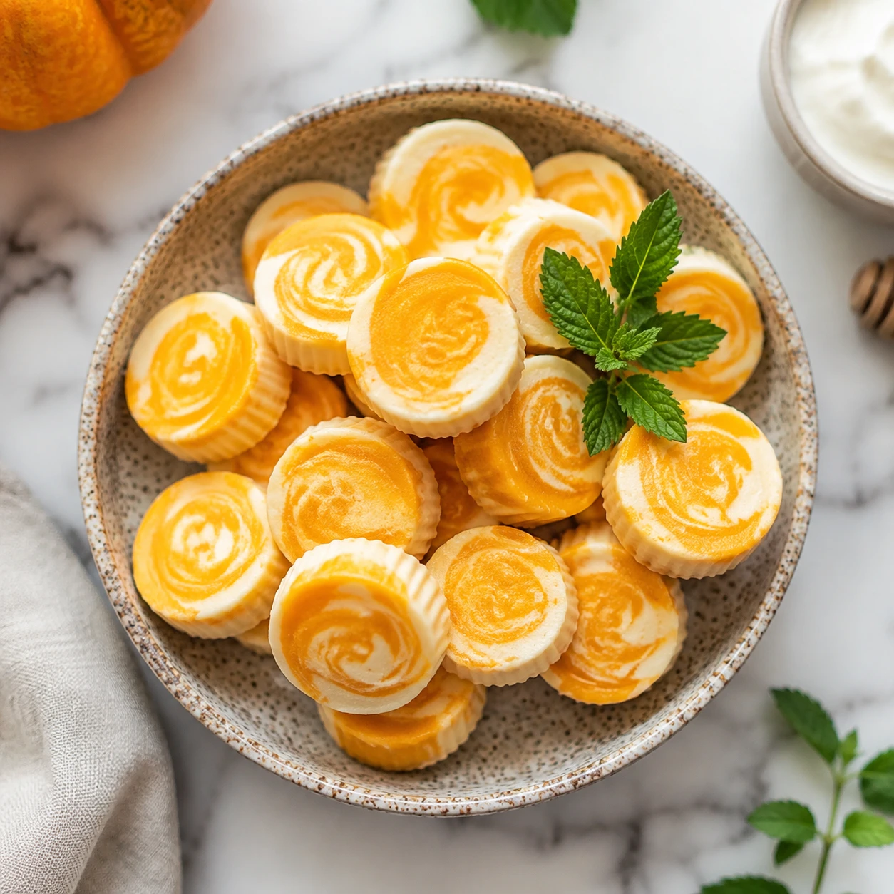 Frozen Pumpkin Yogurt Swirls for Dogs step 1