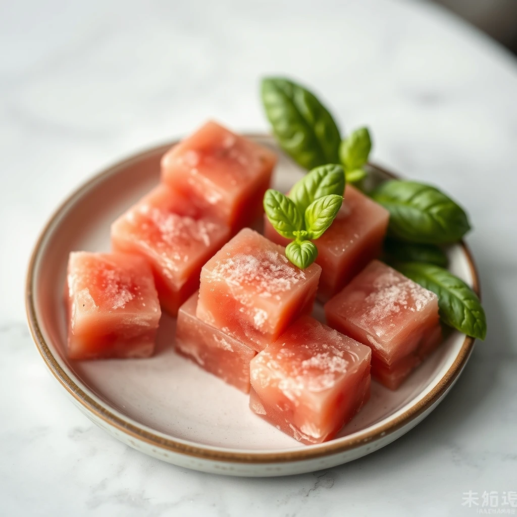 Frozen Watermelon and Basil Puree Cubes for Dogs step 2
