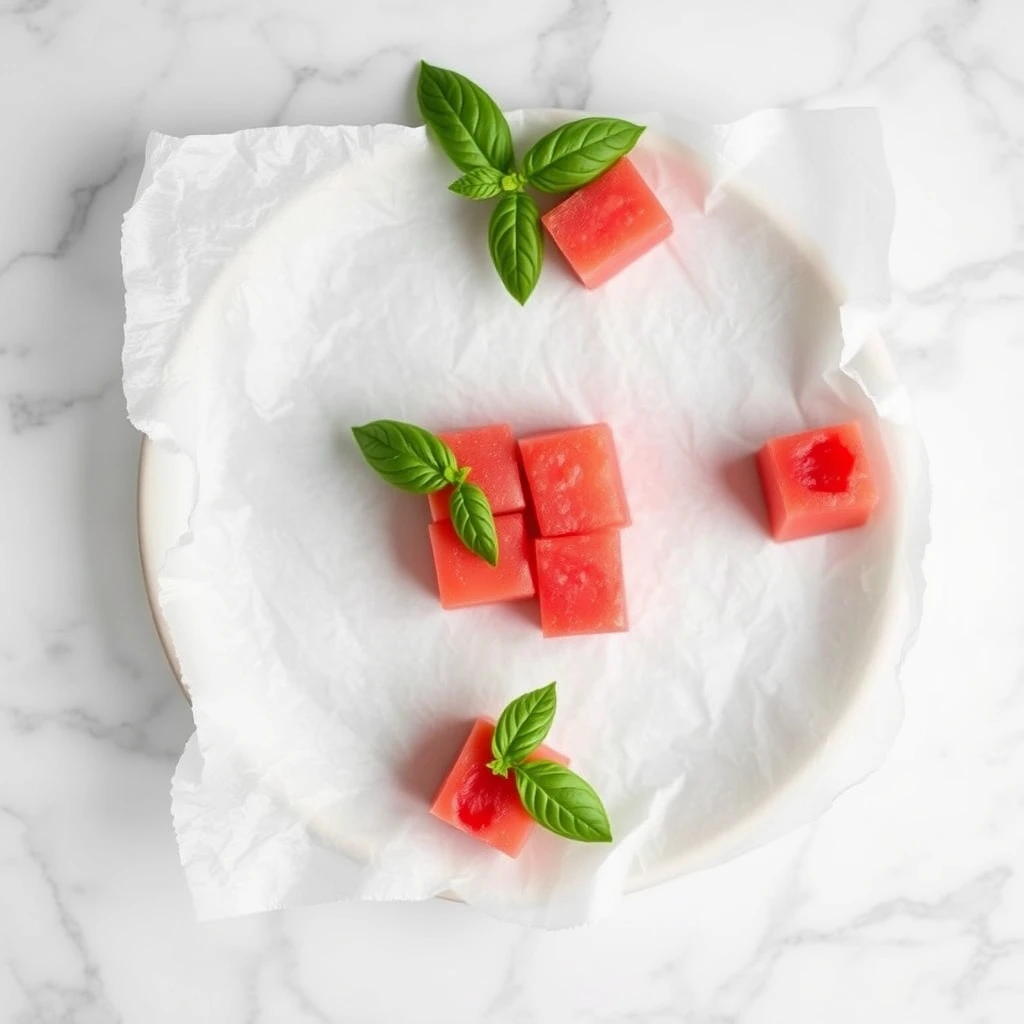 Frozen Watermelon and Basil Puree Cubes for Dogs step 3