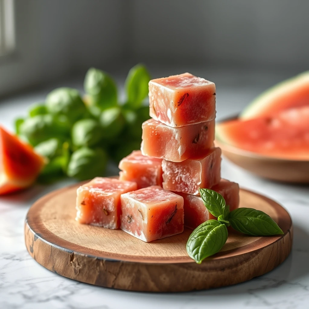 Frozen Watermelon and Basil Puree Cubes for Dogs step 5