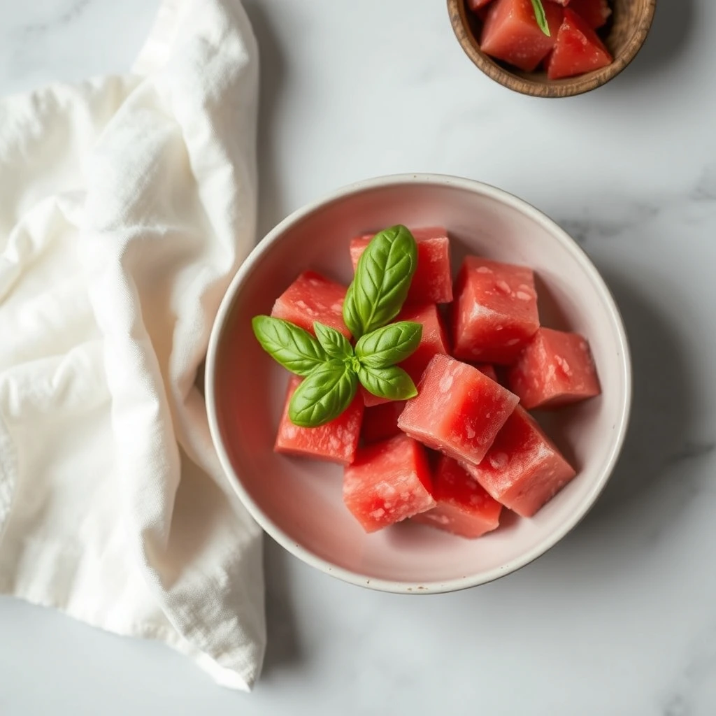 Frozen Watermelon and Basil Puree Cubes for Dogs step 6