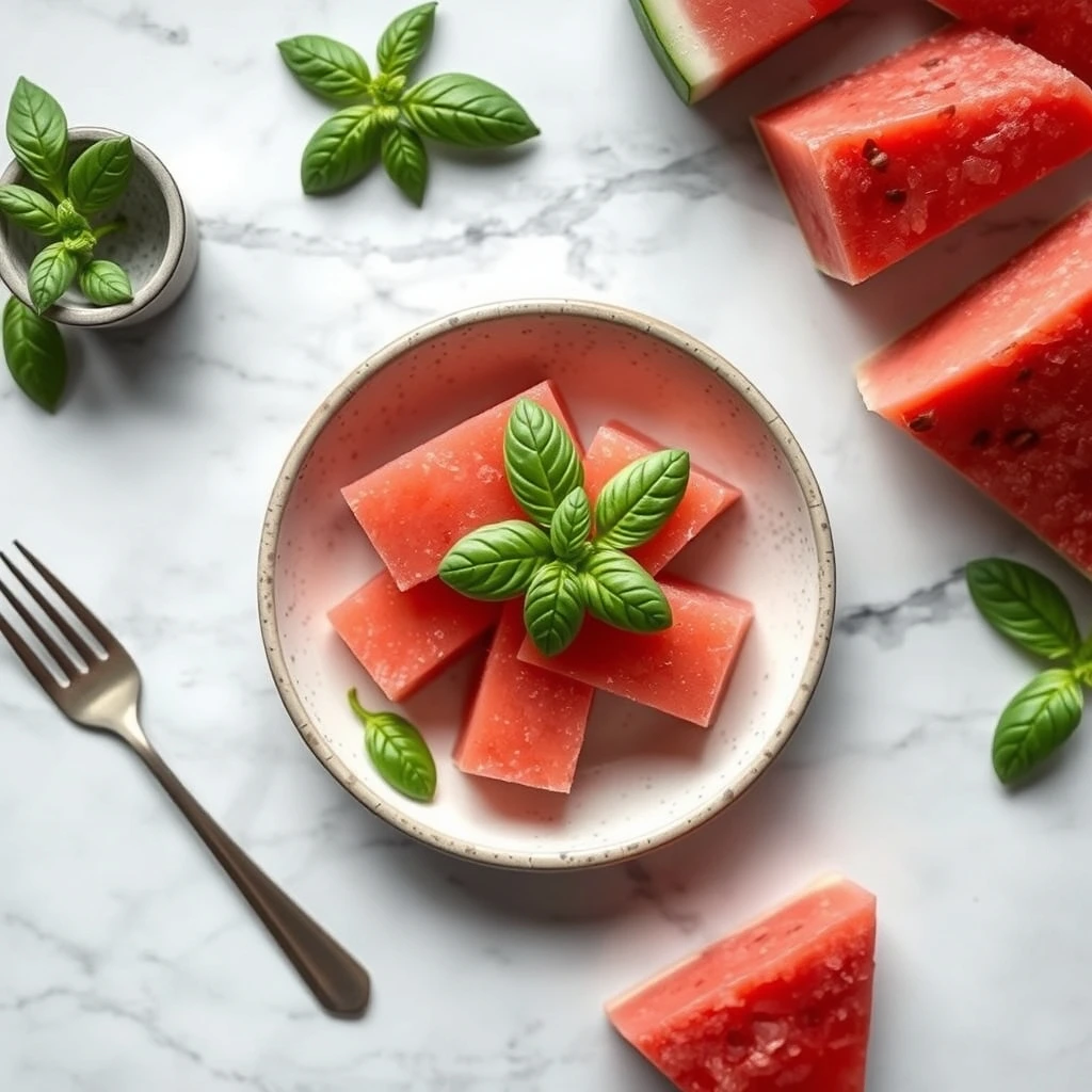 Frozen Watermelon and Basil Puree Cubes for Dogs step 7
