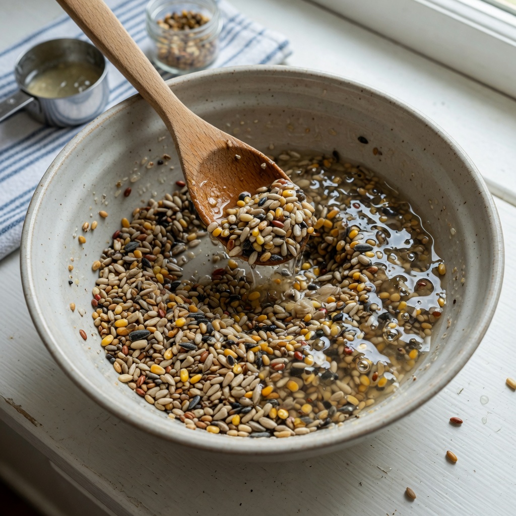 Gelatin Wild Seed Bird Clusters step 4
