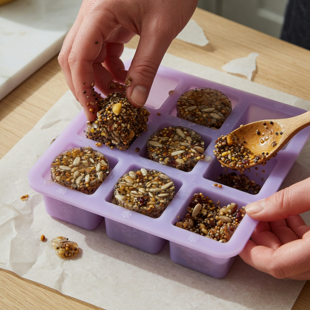 Gelatin Wild Seed Bird Clusters step 5