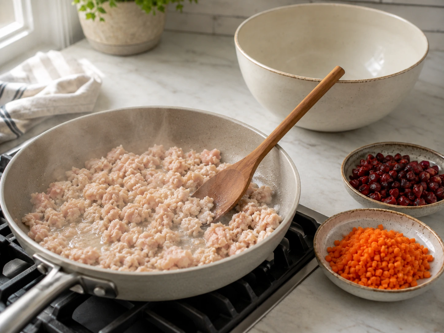 Gently Cooked Chicken and Cranberry Crumble Topper for Dogs step 2