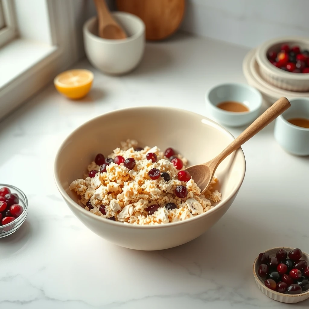 Gently Cooked Chicken and Cranberry Crumble Topper for Dogs step 5