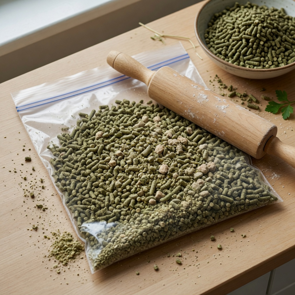 Hay and Pellet Rabbit Rolls step 2