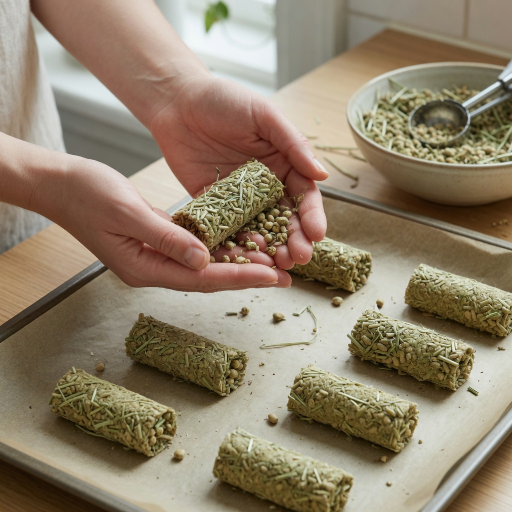 Hay and Pellet Rabbit Rolls step 5
