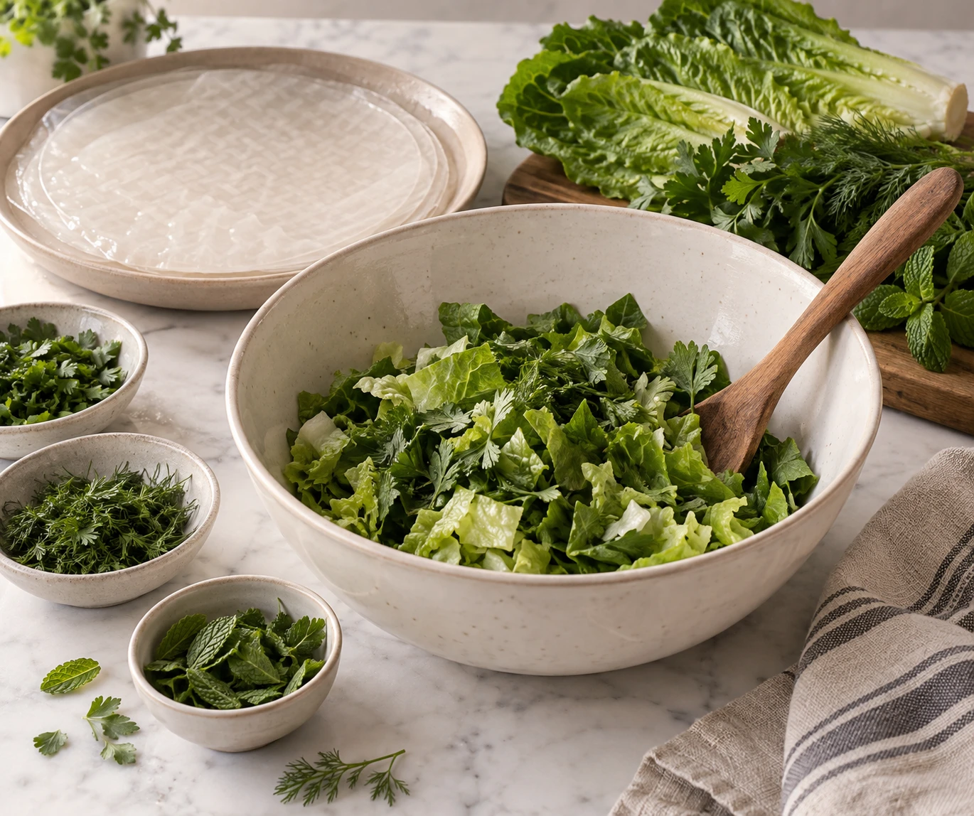 Herb Garden Vegetable Rice Paper Parcels for Rabbits step 1