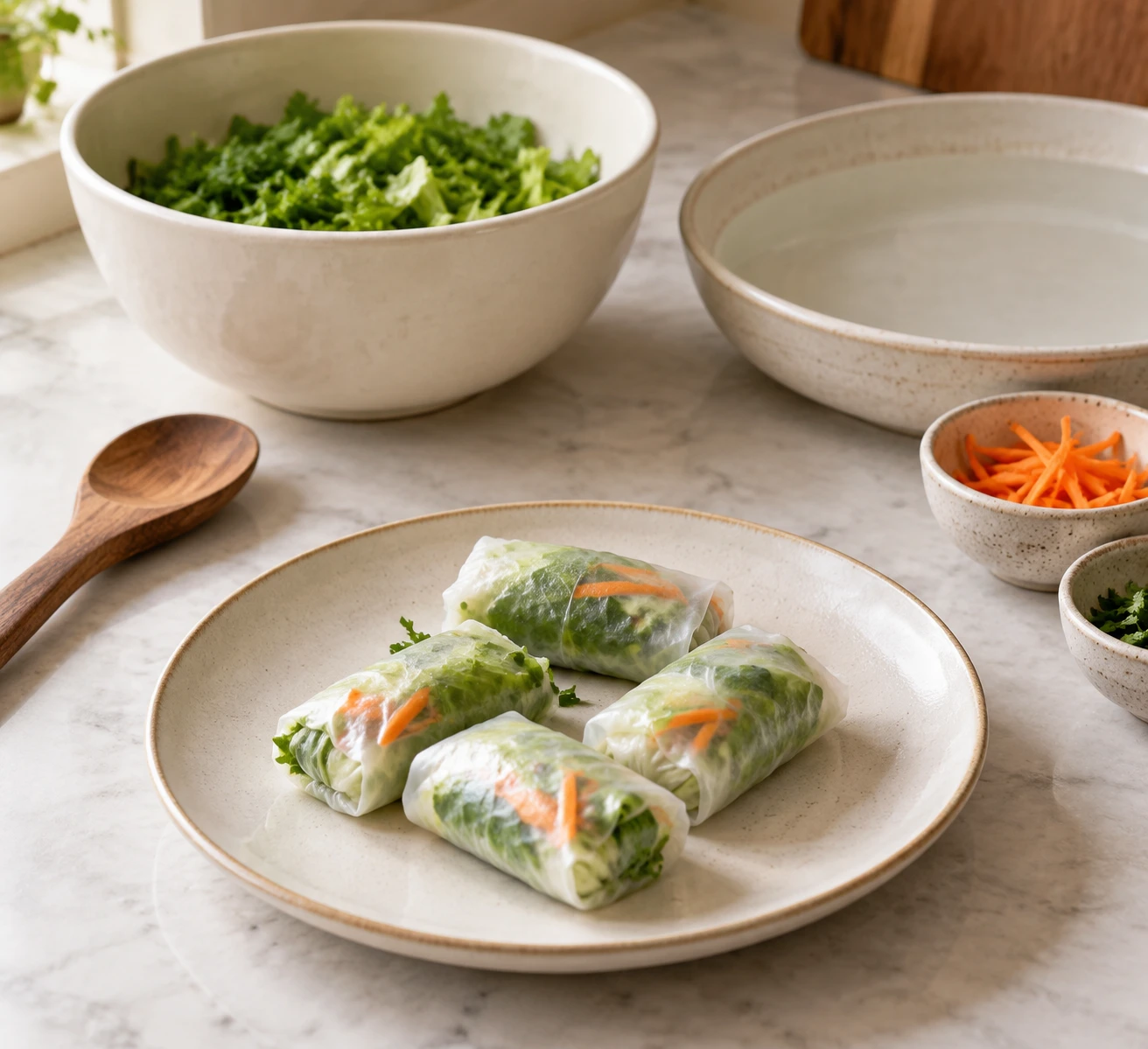 Herb Garden Vegetable Rice Paper Parcels for Rabbits step 5