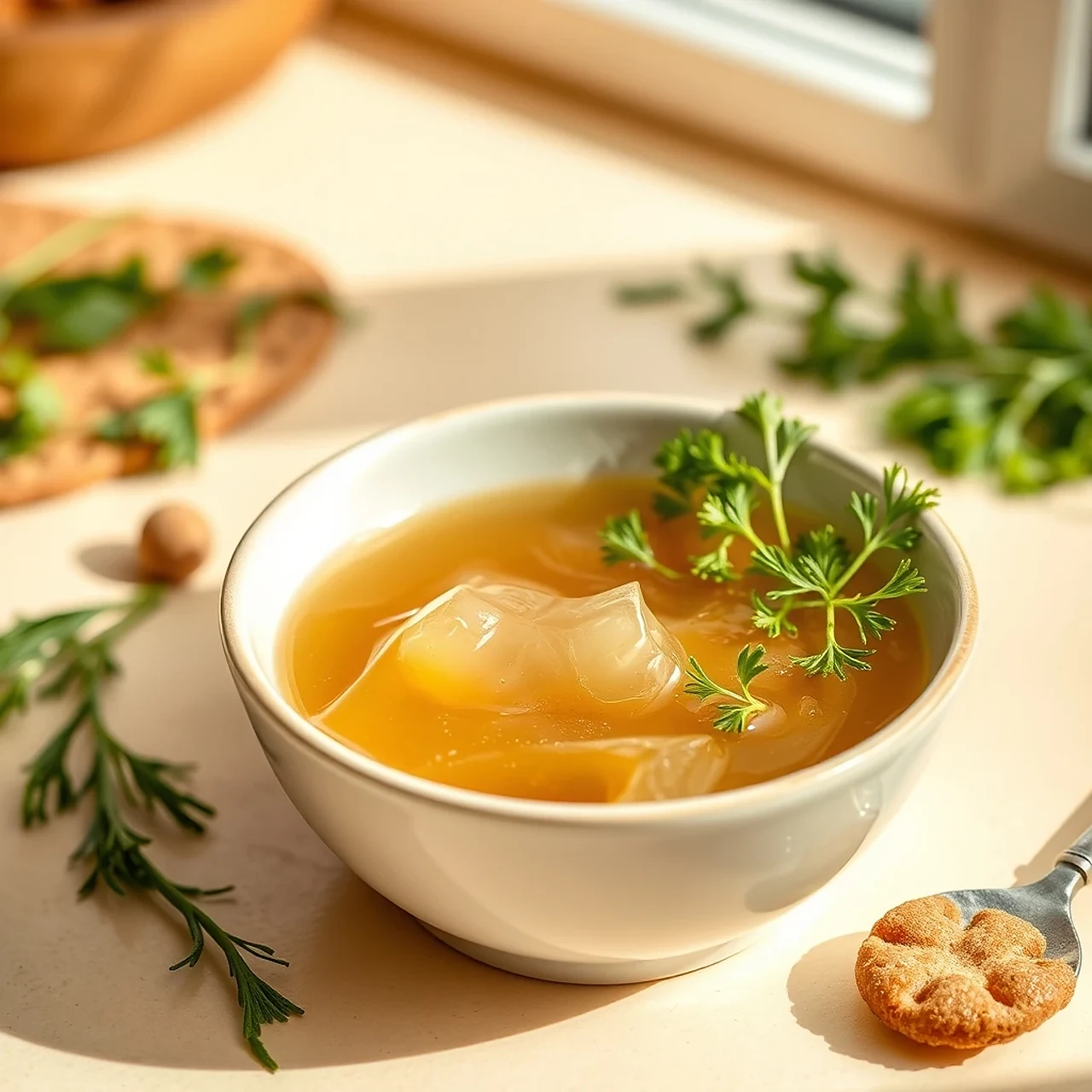 Herbed Bone Broth Gelée: a Hydrating & Flavorful Meal Topper for Dogs and Cats