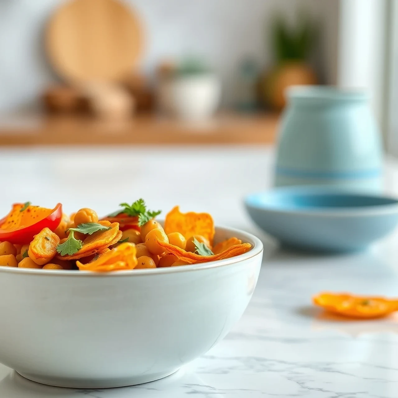 Homemade Savory Chickpea & Bell Pepper Crisps for Small Pets
