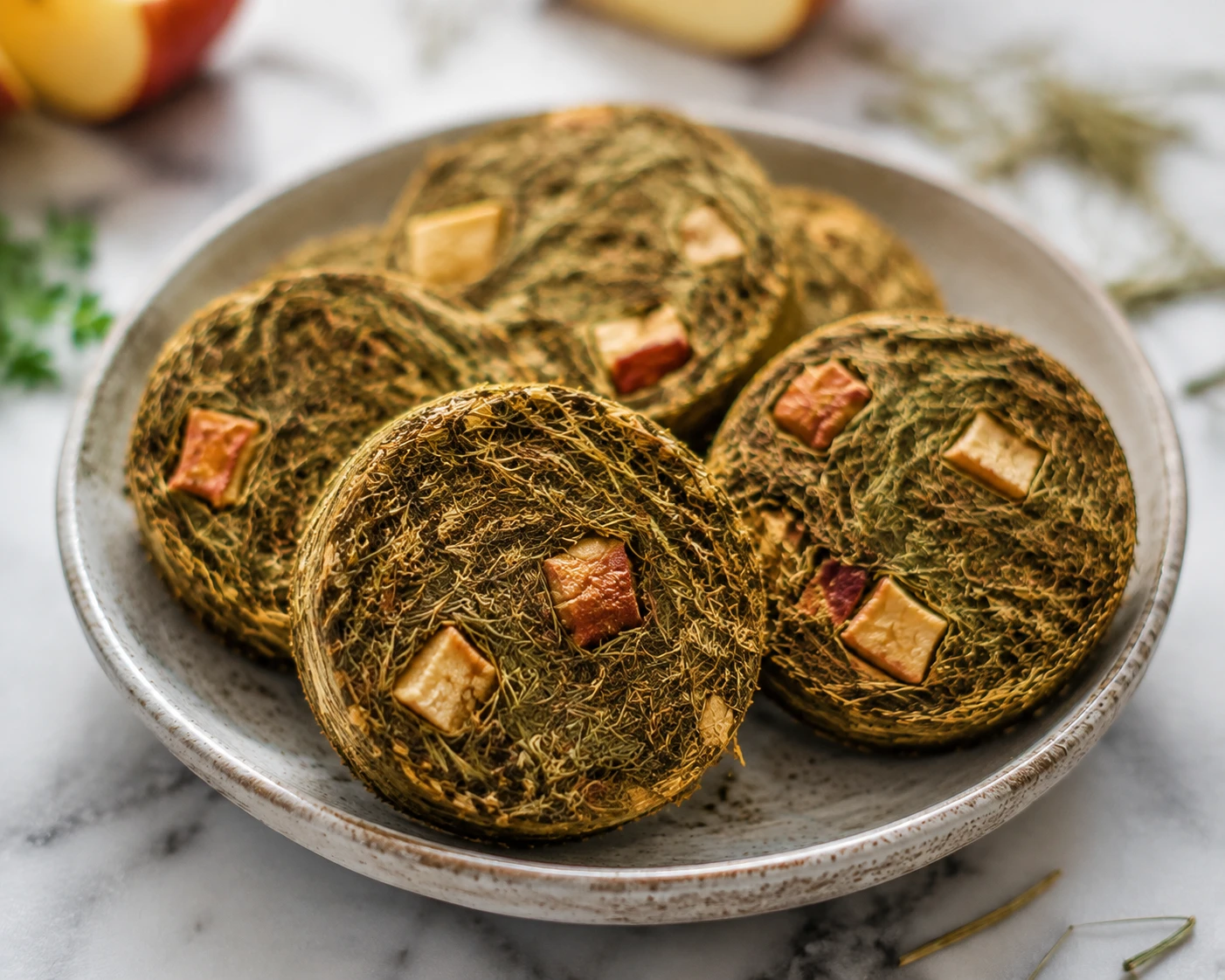 Homemade Timothy Hay Apple Bites for Rabbits step 2